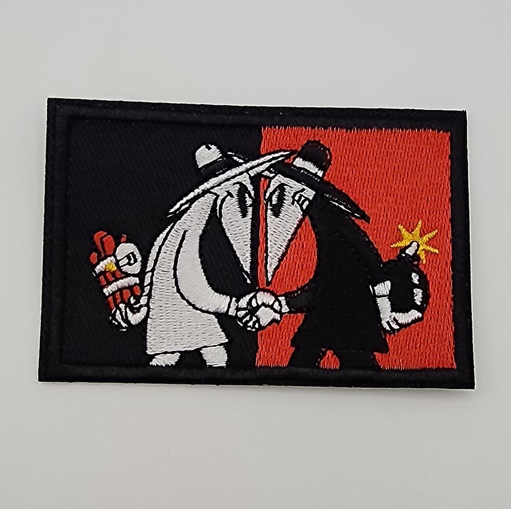 Retro Mad Magazine Spy vs Spy Characters Embroidered Patch Iron or Sew on